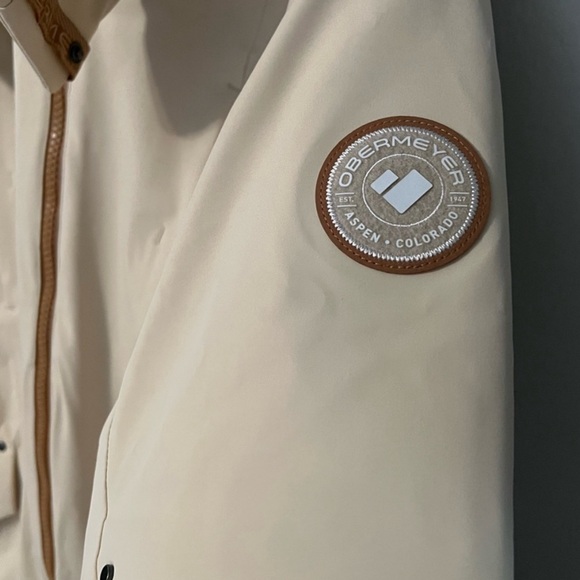 Obermeyer Meribel Down Winter Skiing Jacket Size 10 Adjustable Waist Sandbar New - Picture 10 of 16